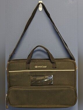 InfoCase Chromebook & Laptop Bag w/ Pouch - Black - Used Good Condition